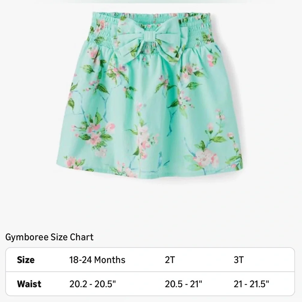 Gymboree Floral Aqua Skirt